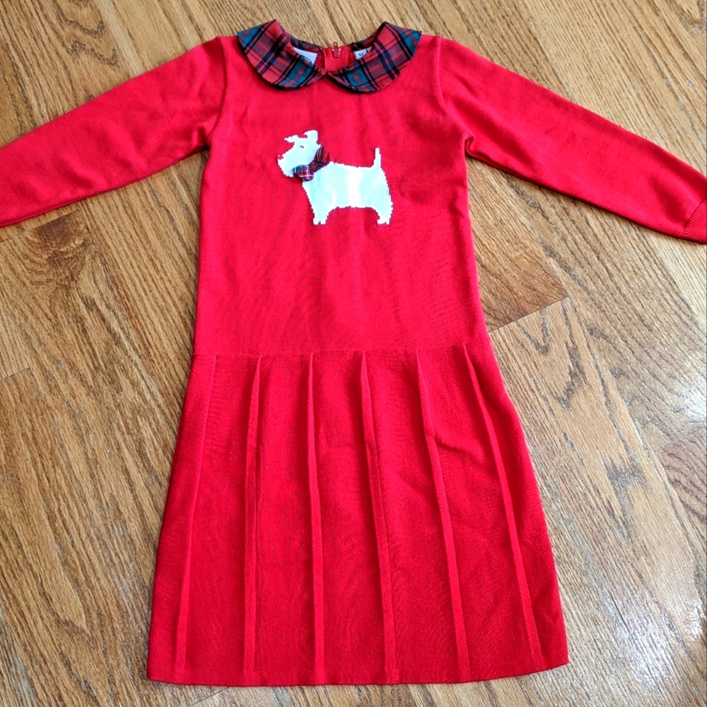 Holiday Pleated Dog Dress